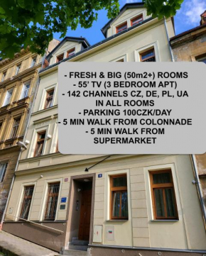 Excellent apartments in Karlovy Vary 3 min walk from the Colonnade